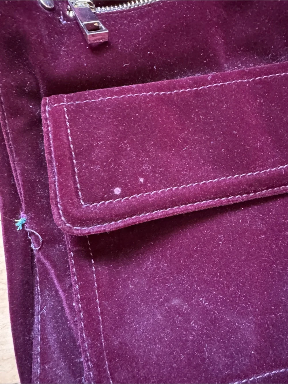 GAP Burgundy Mini Velvet Backpack Bag preppy classic ballet core retro luxury